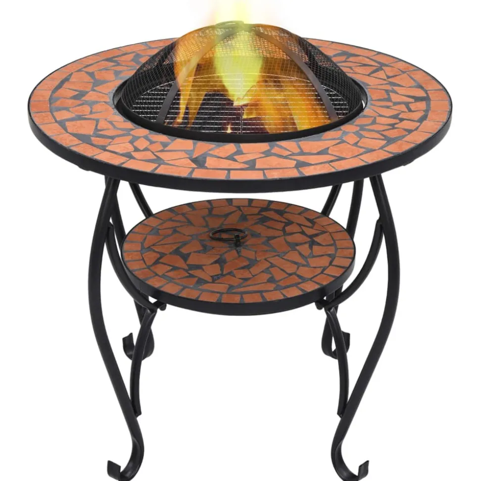 VIDAXL - Table de foyer mosaïque terre cuite 68 cm céramique