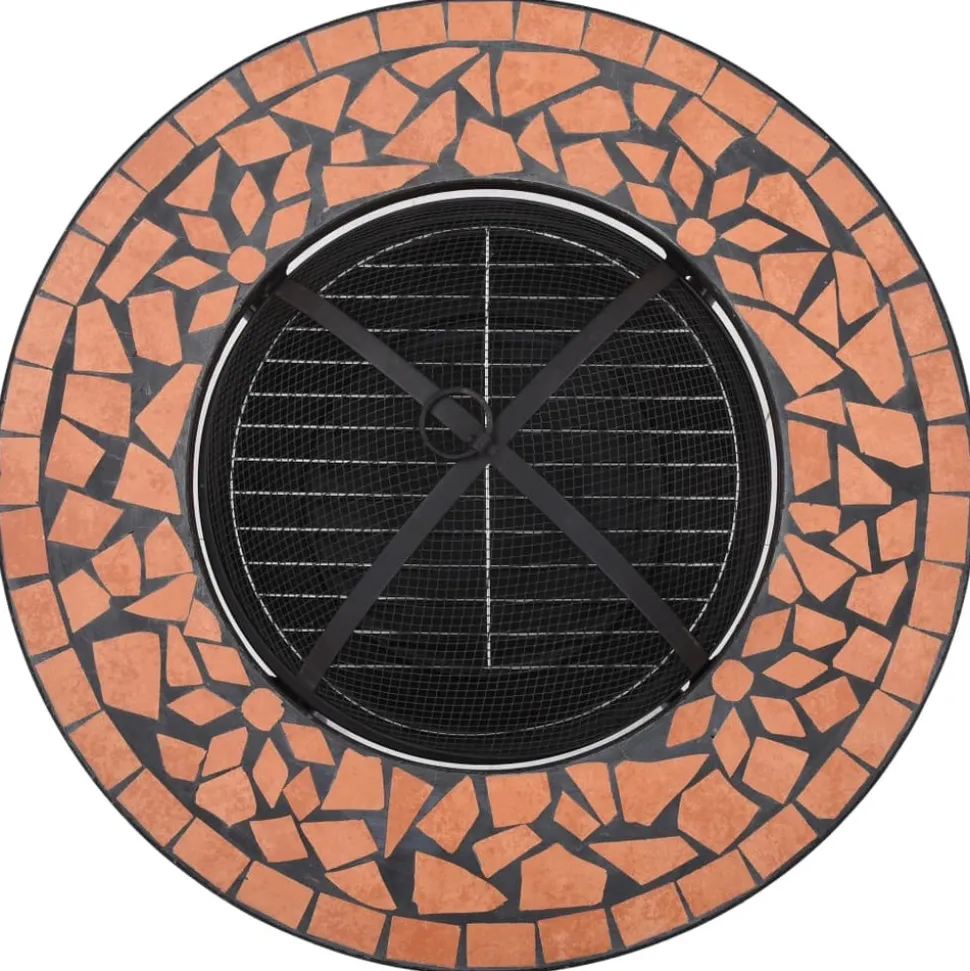 VIDAXL - Table de foyer mosaïque terre cuite 68 cm céramique