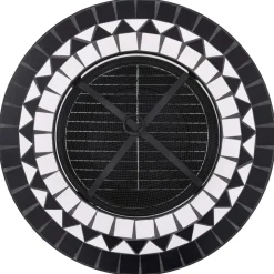 VIDAXL - Table de foyer mosaïque noir et blanc 68 cm céramique