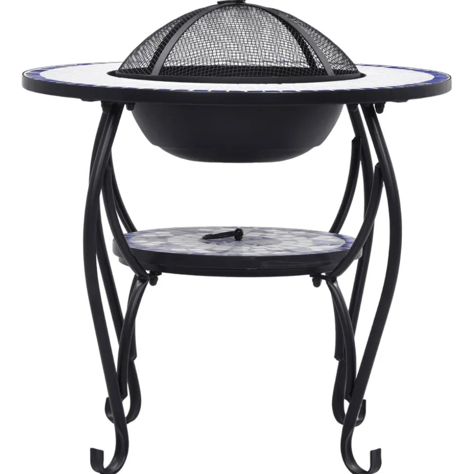 VIDAXL - Table de foyer mosaïque bleu et blanc 68 cm céramique