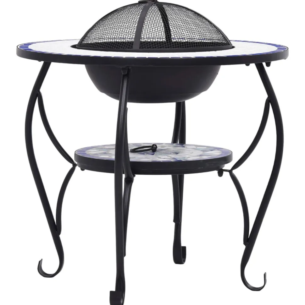 VIDAXL - Table de foyer mosaïque bleu et blanc 68 cm céramique
