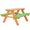 VIDAXL - Table de pique nique pour enfants avec bancs 89x79x50 cm sapin