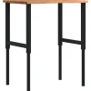VIDAXL - Établi marron clair 80x60x(71,5-98) cm bois de chêne massif