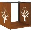 VIDAXL - Étagère à bois 40x40x40 cm acier résistant aux intempéries