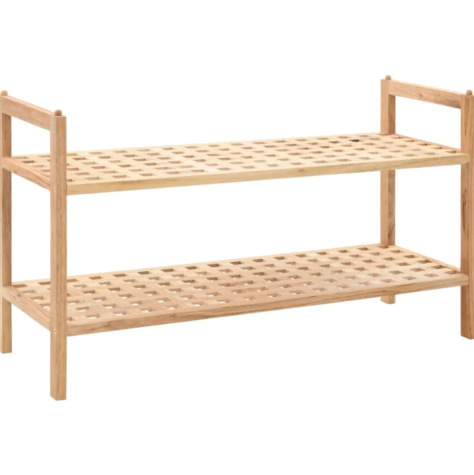 VIDAXL - Étagère à chaussures bois de noyer massif 69 x 26 x 40 cm