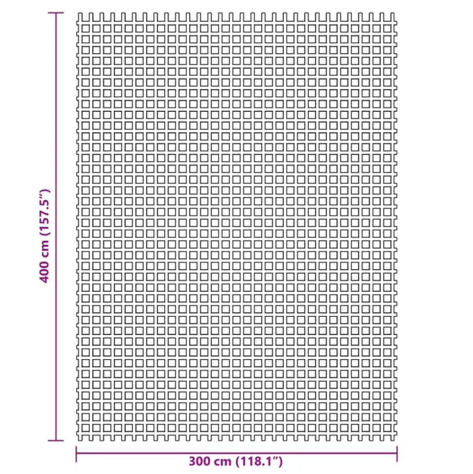 VIDAXL - Tapis de tente bleu 4x3 m