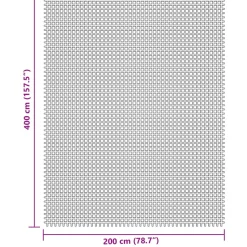 VIDAXL - Tapis de tente crème 4x2 m