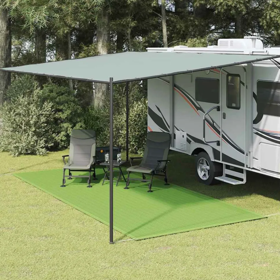 VIDAXL - Tapis de tente vert clair 250x600 cm pehd