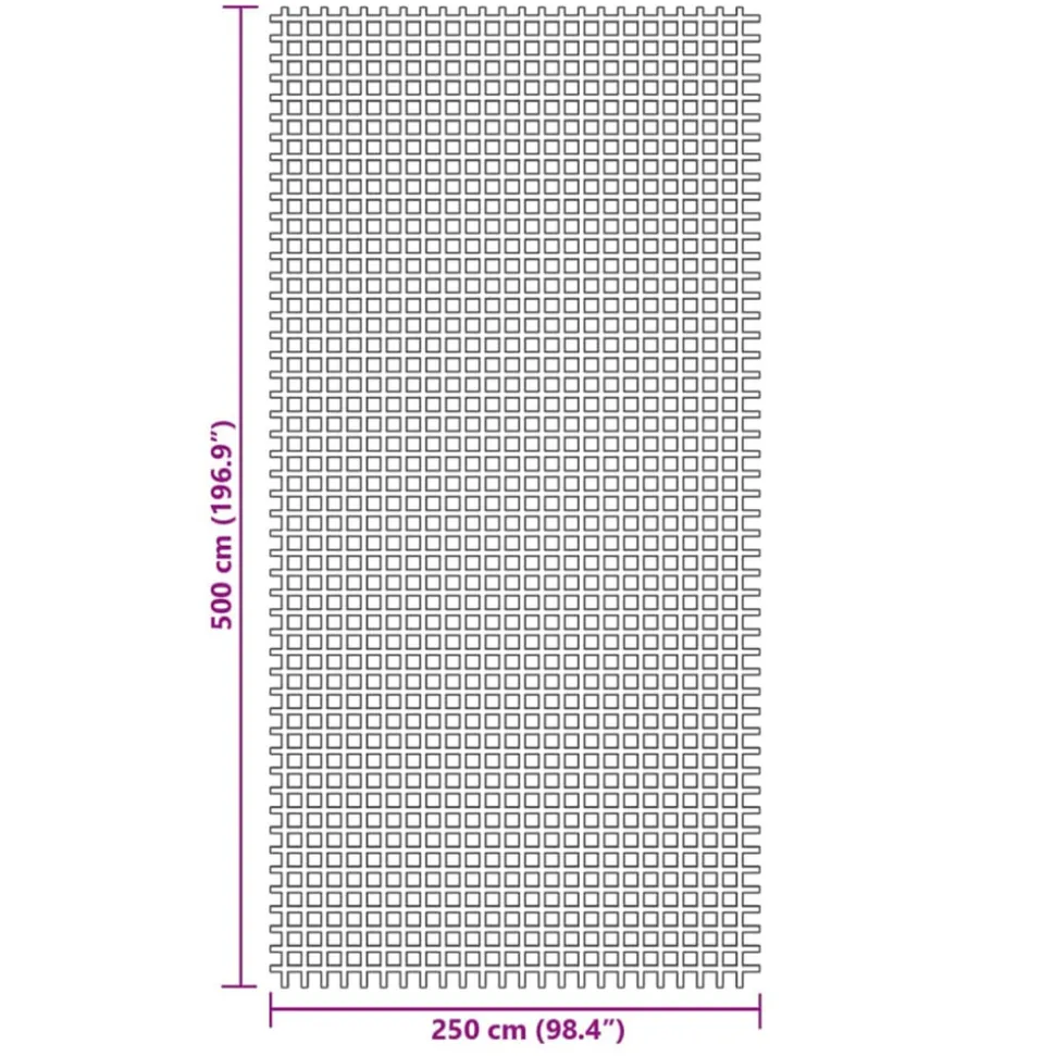 VIDAXL - Tapis de tente vert 5x2,5 m