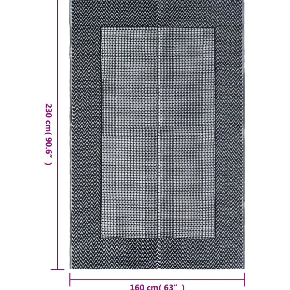 VIDAXL - Tapis d'extérieur arakil gris 160x230 cm pp