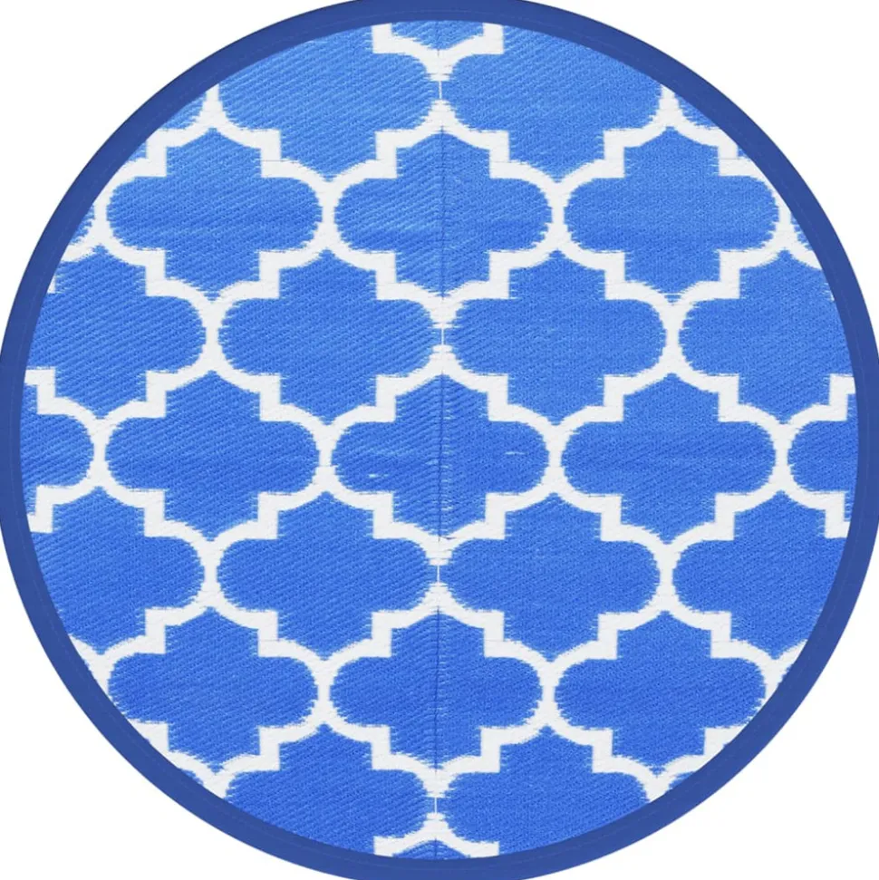VIDAXL - Tapis d'extérieur arakil bleu ø160 cm pp