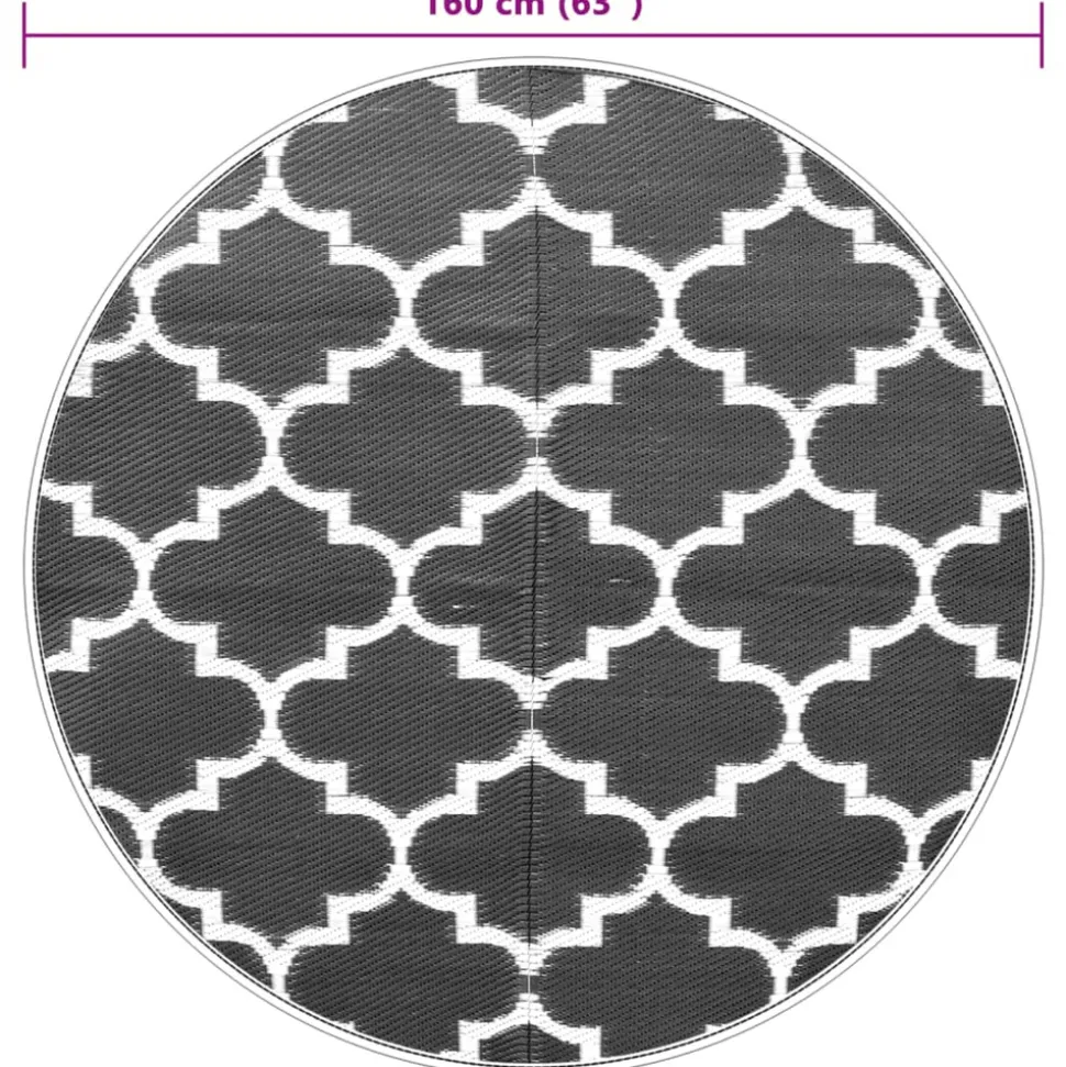 VIDAXL - Tapis d'extérieur arakil bleu ø160 cm pp