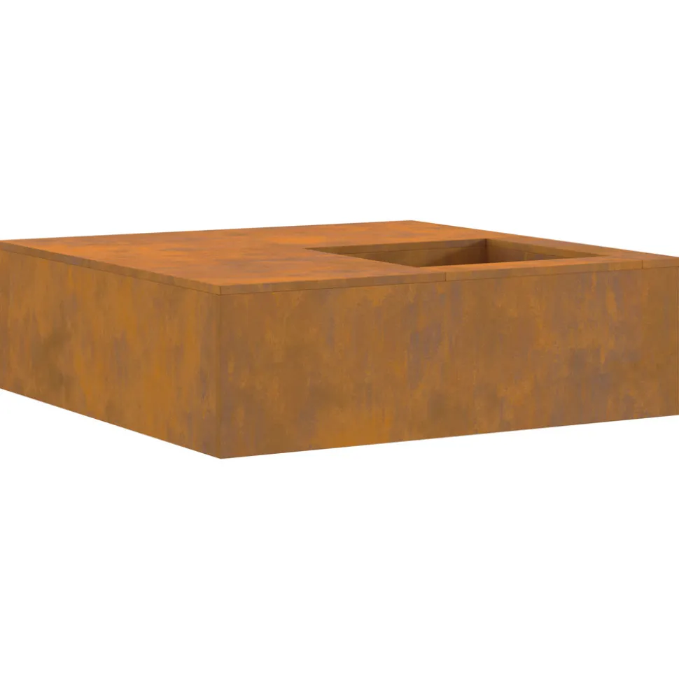 VIDAXL - Vitrexl foyer avec rangement à bûches 100x100x30 cm acier résistant aux intempéries