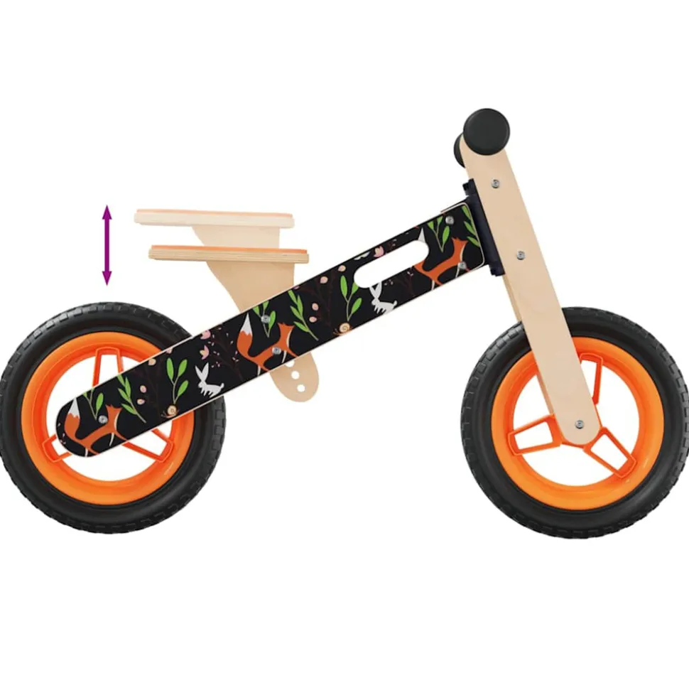 VIDAXL - Vélo d'équilibre pour enfants imprimé orange