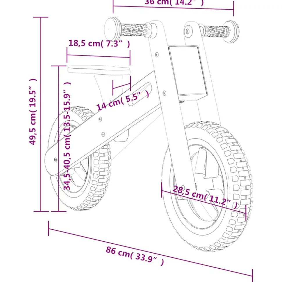 VIDAXL - Vélo d'équilibre pour enfants imprimé orange