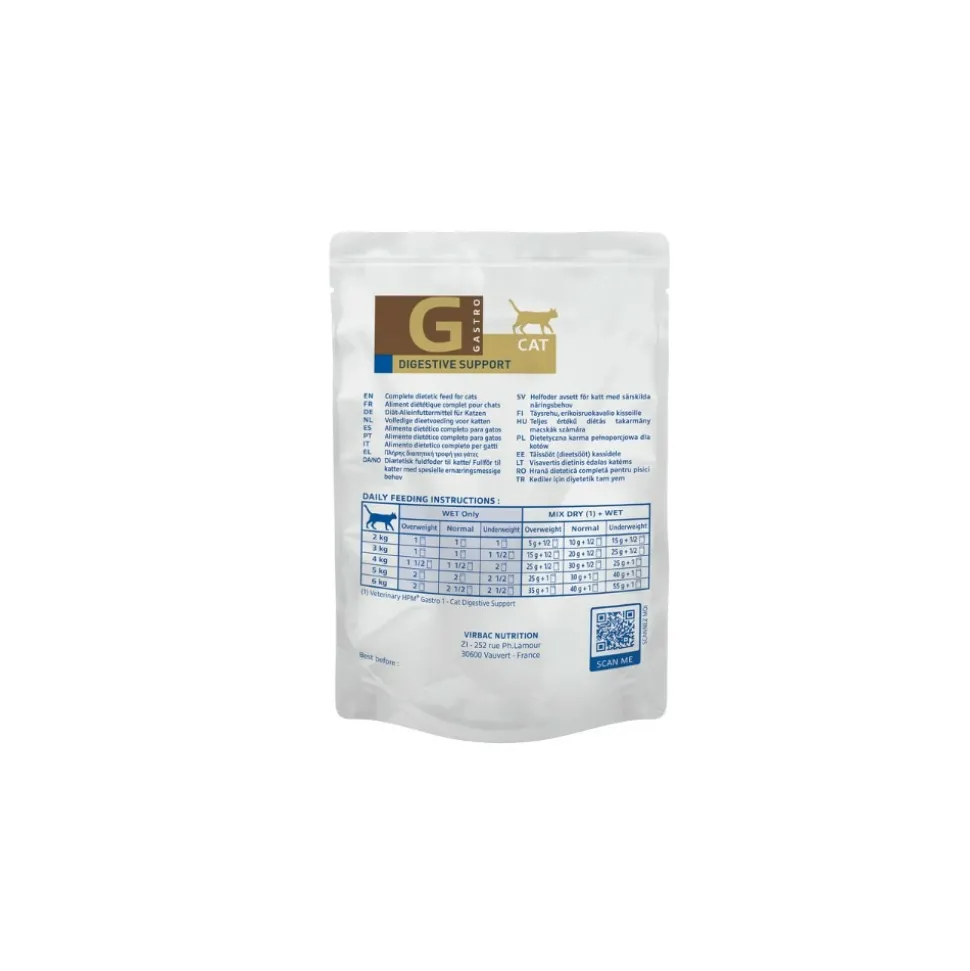 VIRBAC - Vet hpm chat digestive support 12*85 g