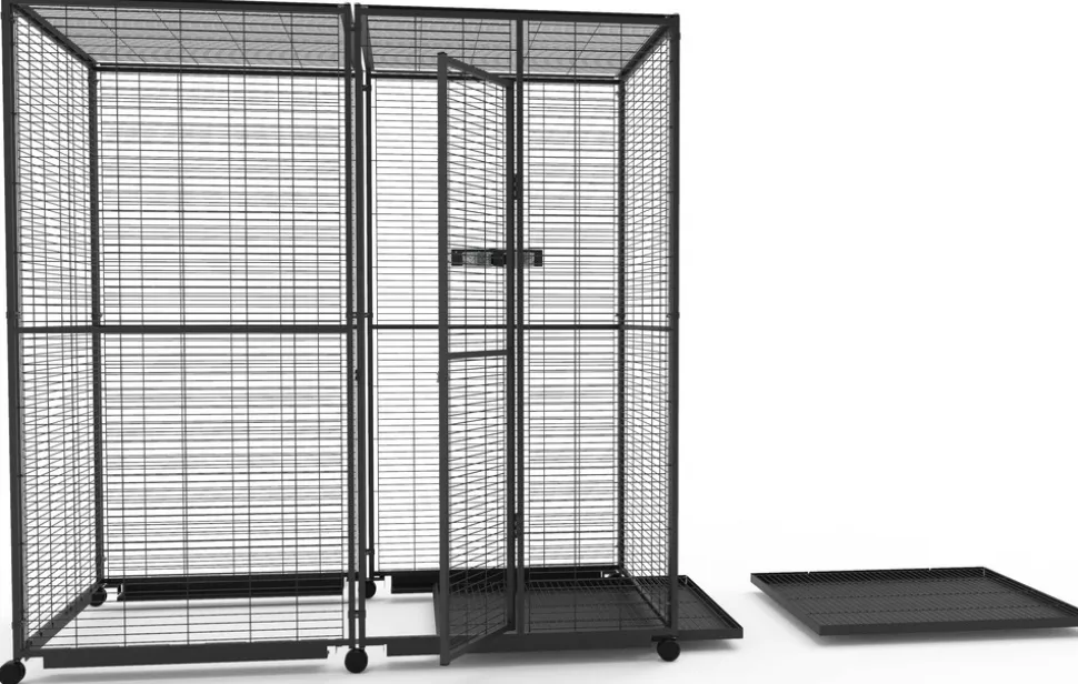 Volière mobile de jardin pour perroquets