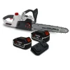 X-PERFORMER - Tronçonneuse 40v (2x20v) x-performer xptro40li-2b - double sécurité - graissage auto + 2 batteries 4ah - double chargeur