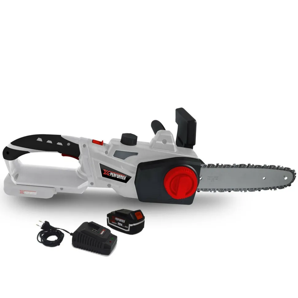 X-PERFORMER - Tronçonneuse x-performer xptr20li - 20v à batterie - long. De coupe : 260 mm - batterie xpbat4a inclus + chargeur