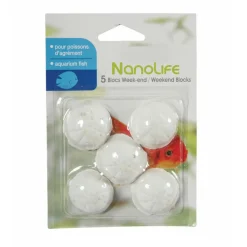 ZOLUX - 5 blocs vacance 2 jours nanolife pour poisson d'agrément 20 gr