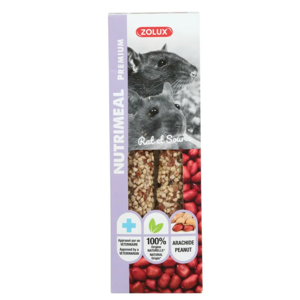 ZOLUX - Friandises 2 sticks premium arachide pour rat et souris, pour rongeur