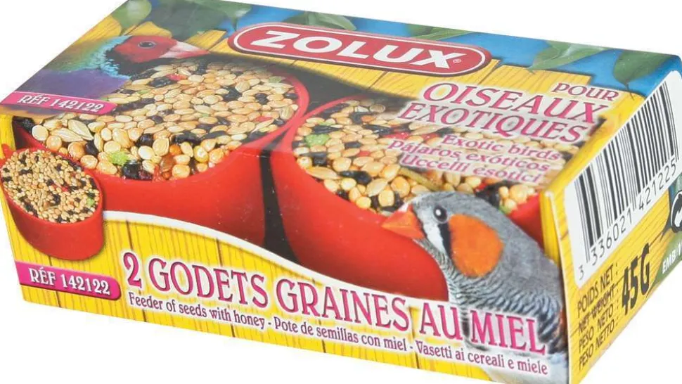 ZOLUX - Friandises au miel pour oiseaux exotiques - Lot de 2