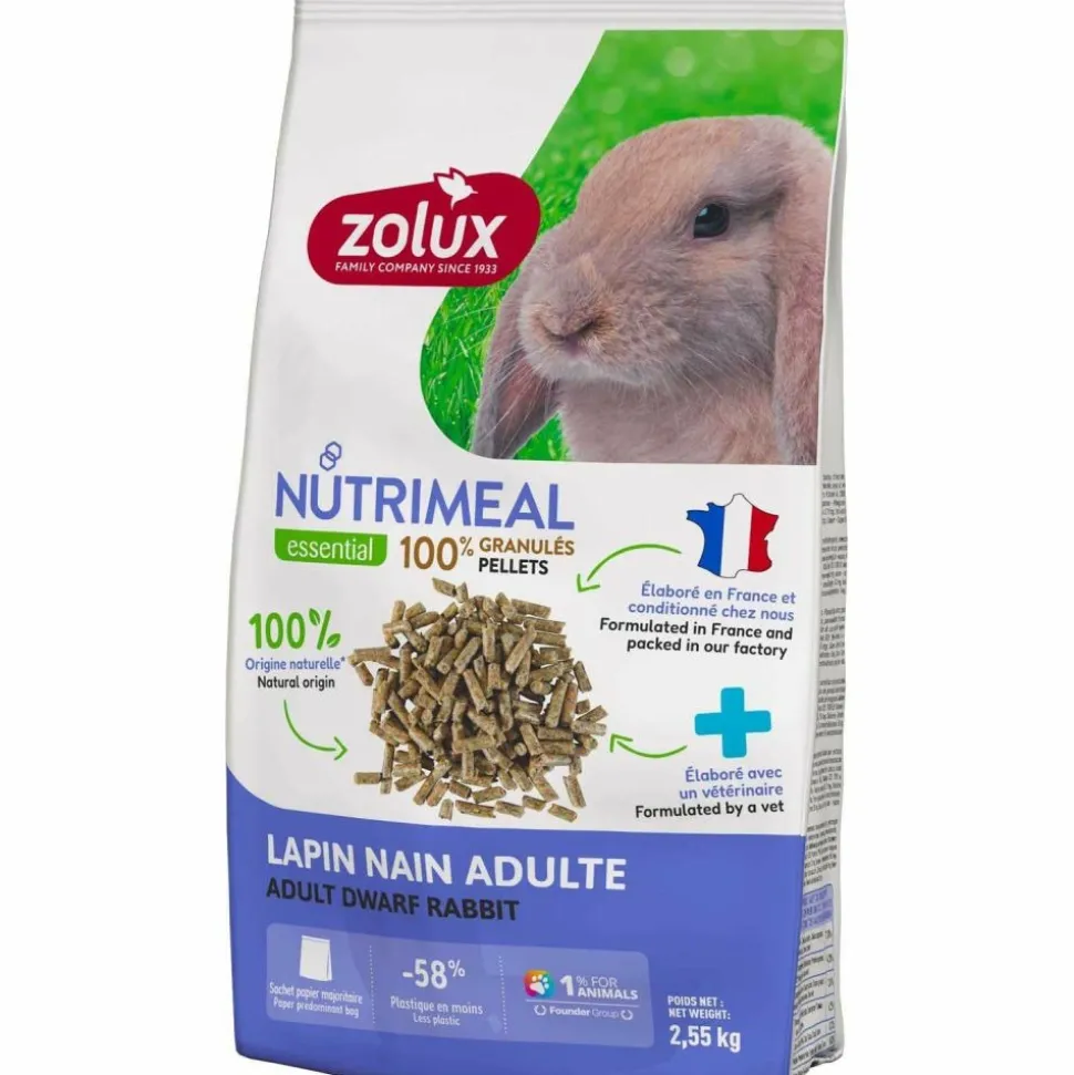ZOLUX - Granulés pour lapin adulte nutrimeal 2.55 kgs