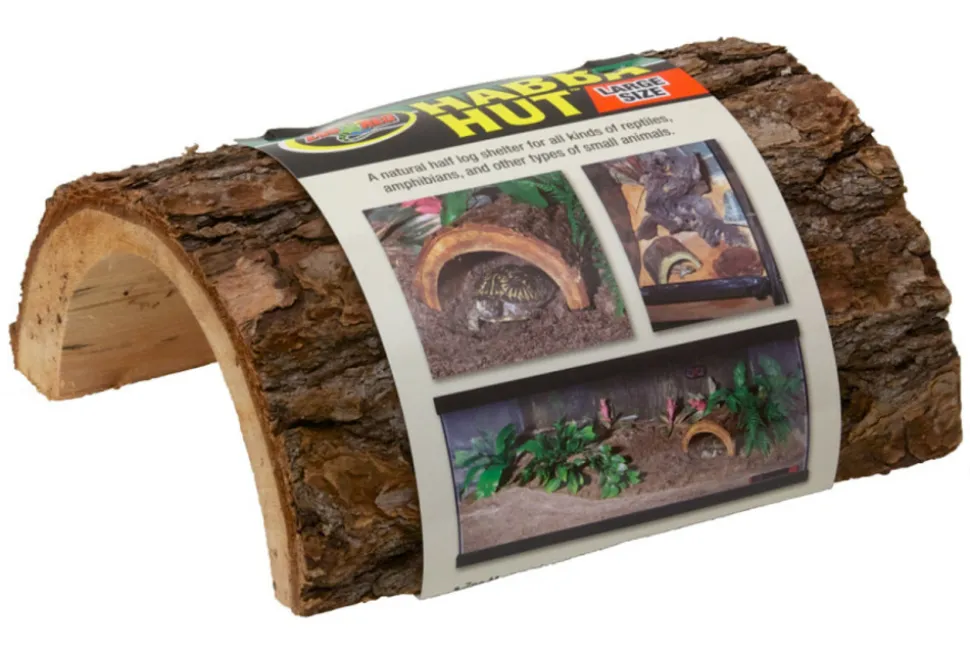 ZOOMED - Cachette en bois de sapin- habba hut - 18 cm - pour reptiles ou invertébrés
