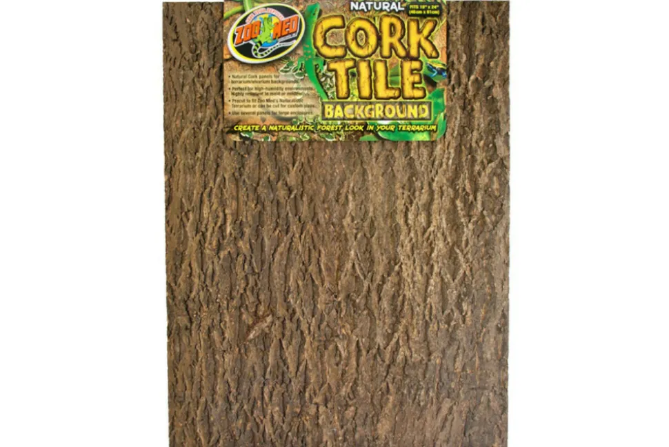 ZOOMED - Fond en liège - natural cork tile background 46 x 60 cm - décor pour terrarium ou paludarium destiné aux reptiles (lézards, ser